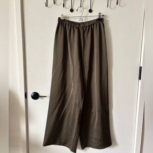 Jenni Kayne Wide Leg Pants Olive Green Size M